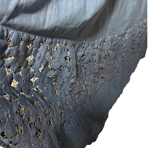 New Raga Ombre Maxi Dress Women's Size S Rare Sample Blues Lace Eyelet Tassels - Picture 7 of 14